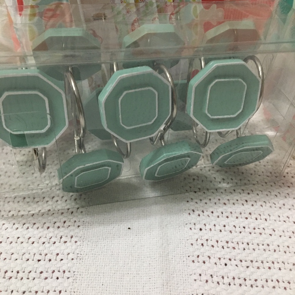 Groovy Medallion shower curtain hooks
